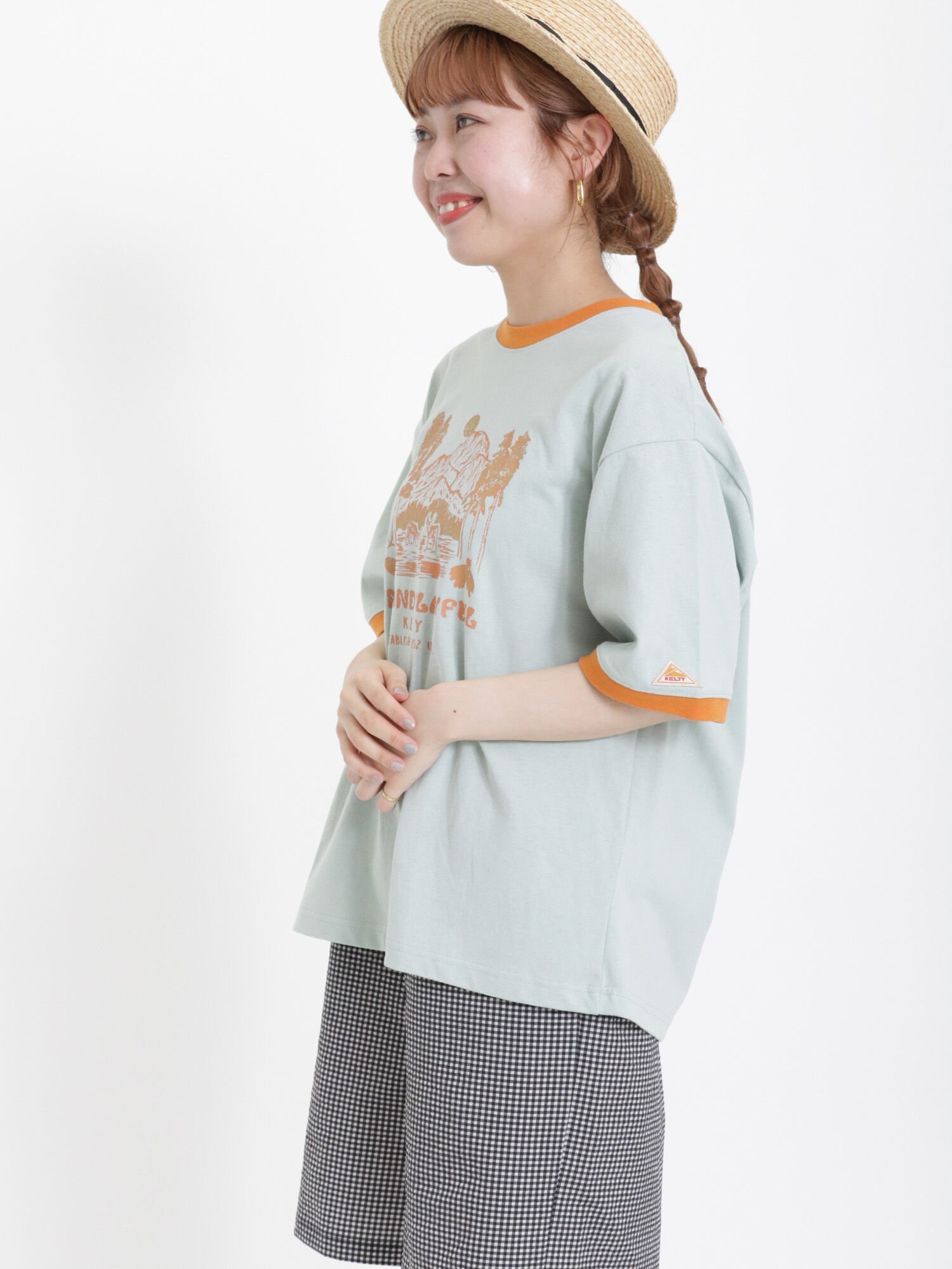 Samansa Mos2 【KELTY*SamansaMos2】シカプリントTシャツ サマンサモスモス トップス カットソー・Tシャツ グリーン ホワイト【送料無料】のサムネイル