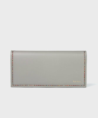 【SALE/30%OFF】Paul Smith 【公式】ストライプインセット 長財布 ポール・スミス アウトレット 財布・ポーチ・ケース 財布 グレー【送料無料】