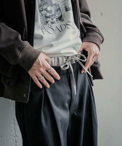 【SALE/60%OFF】SENSE OF PLACE ウールライクフェイクレイヤードスラックス センス オブ プレイス パンツ その他のパンツ ブラック グレー 【SALE/60%OFF】SENSE OF PLACE ウールライクフェイクレイヤードスラックス センス オブ プレイス パンツ その他のパンツ ブラック グレー