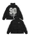 【SALE/30%OFF】HOOK 【HOOK】for girls バックレース刺繍袖ライン中綿ブルゾン アイモハ ジャケット・アウター ダウンジャケット・ダウンベスト ブラック ピンク【送料無料】