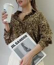 CORNERS レオパード柄シャツ コーナーズ トップス シャツ・ブラウス ベージュ ブラック【送料無料】