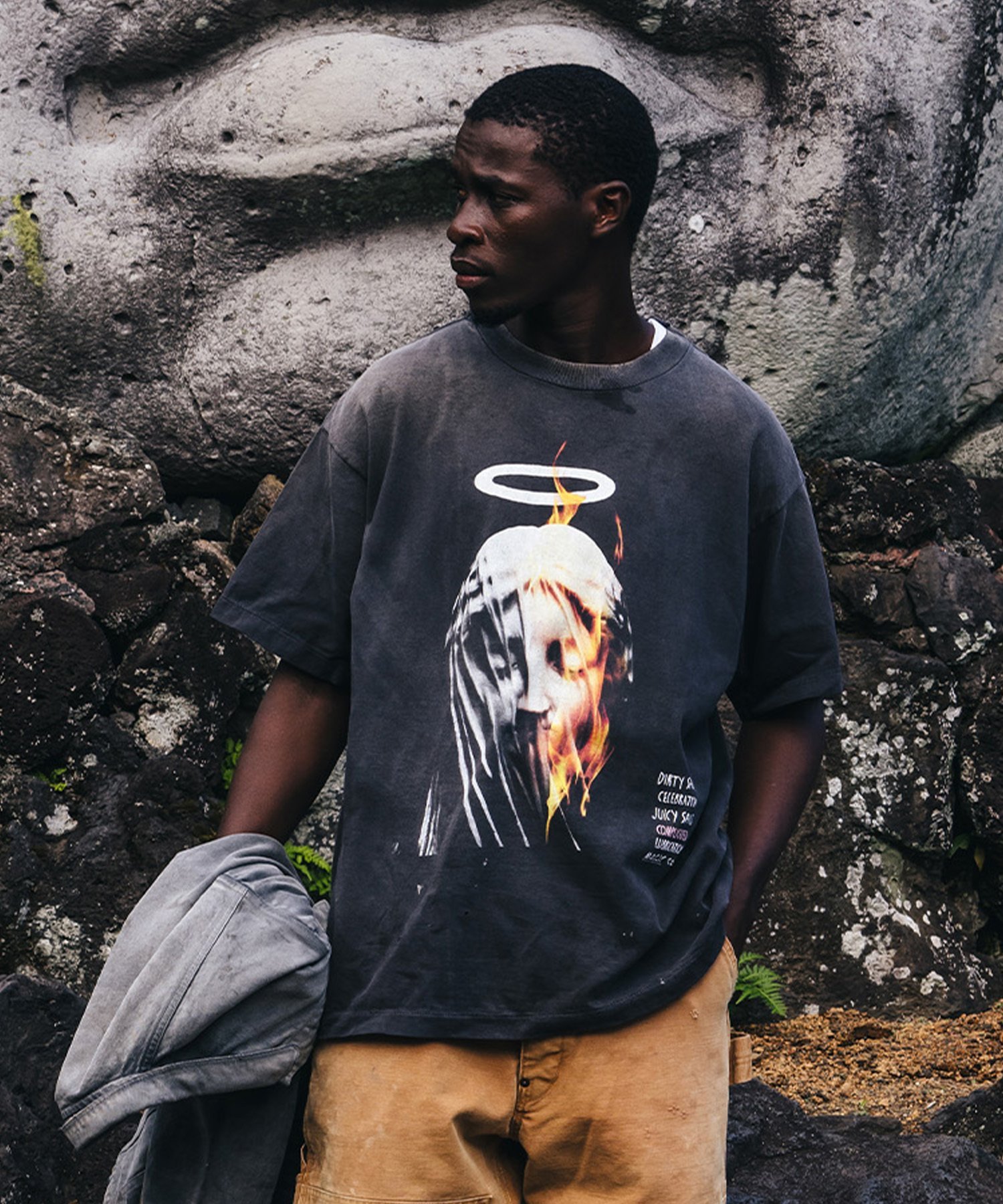 ROYAL FLASH SAINT MICHAEL/セントマイケル/SS TEE / DEVIL DADDY BLACK ロイヤルフラッシュ トップス カットソー・Tシャツ ブラック【送料無料】のサムネイル