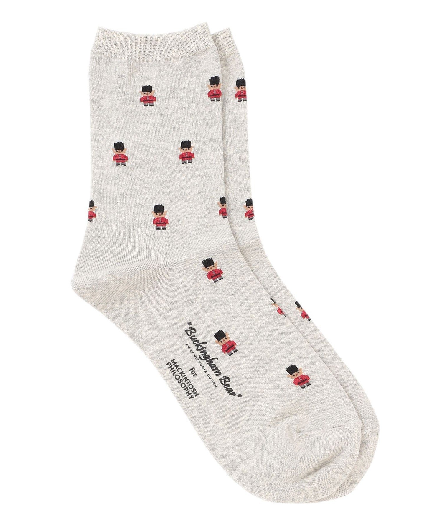 MACKINTOSH PHILOSOPHY 【WEB&一部店舗限定】バッキンガムベア 総柄ソックス マッキントッシュ フィロソフィー 靴下・レッグウェア 靴下 グレー ホワイト ネイビーのサムネイル