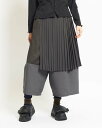 gomme プリーツツイルパンツ ゴム パンツ その他のパンツ グレー ブラック【送料無料】