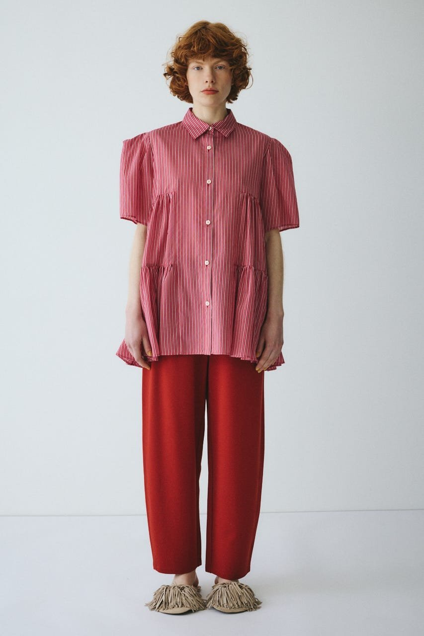 HeRIN.CYE Ponte pants ヘリンドットサイ パンツ その他のパンツ レッド ブラック