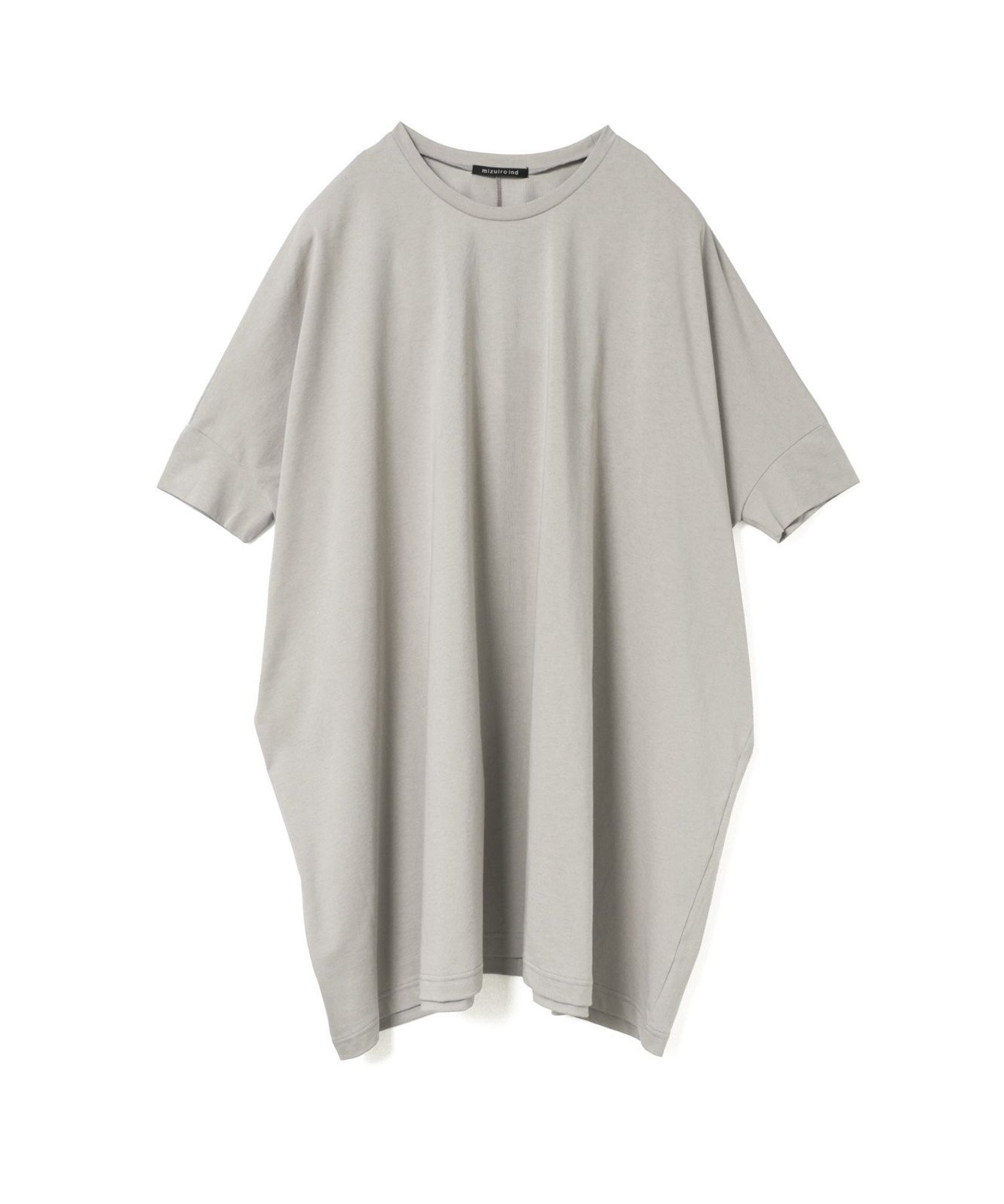 mizuiro ind mizuiro ind ワイドクルーネックチュニック マーコート トップス カットソー・Tシャツ ホワイト ブラック ネイビー