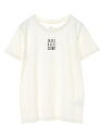 E hyphen world gallery ベア天クルーロゴTシャツ イーハイフンワールドギャラリー カットソー Uネックカットソー ホワイト ブラック ベージュ ピンク