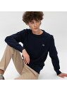 LACOSTE 無撚糸プレミアムスウェットシャツ ラコステ カットソー スウェット ネイビー ブラック【送料無料】