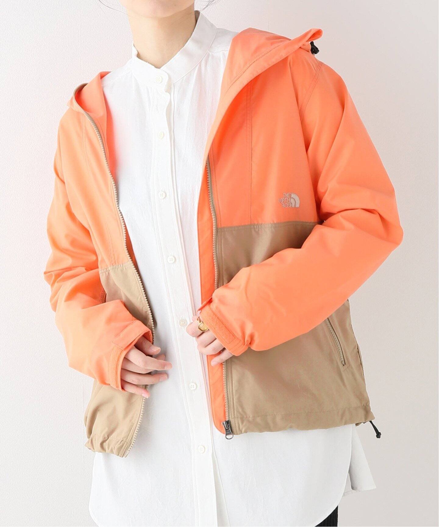 CITYSHOP 【THE NORTH FACE/ノースフェイス】Compact Jacket:コンパクトジャケット シティーショップ ジャケット・アウター ナイロンジャケット オレンジ ブラック【送料無料】