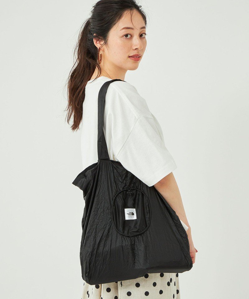 【SALE／70%OFF】UNITED ARROWS green label relaxing ＜THE NORTH FACE(ザ ノースフェイス)＞ LITE BALL トートバッグ M ユナイテッドアローズ アウトレット バッグ ショルダーバッグ ブラック ホワイト グレーのサムネイル