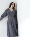 ナチュラルビューティーベーシック 【SALE／50%OFF】NATURAL BEAUTY BASIC カシュクールタックシャツワンピース ナチュラルビューティベーシック ワンピース・ドレス ワンピース ネイビー ホワイト【送料無料】