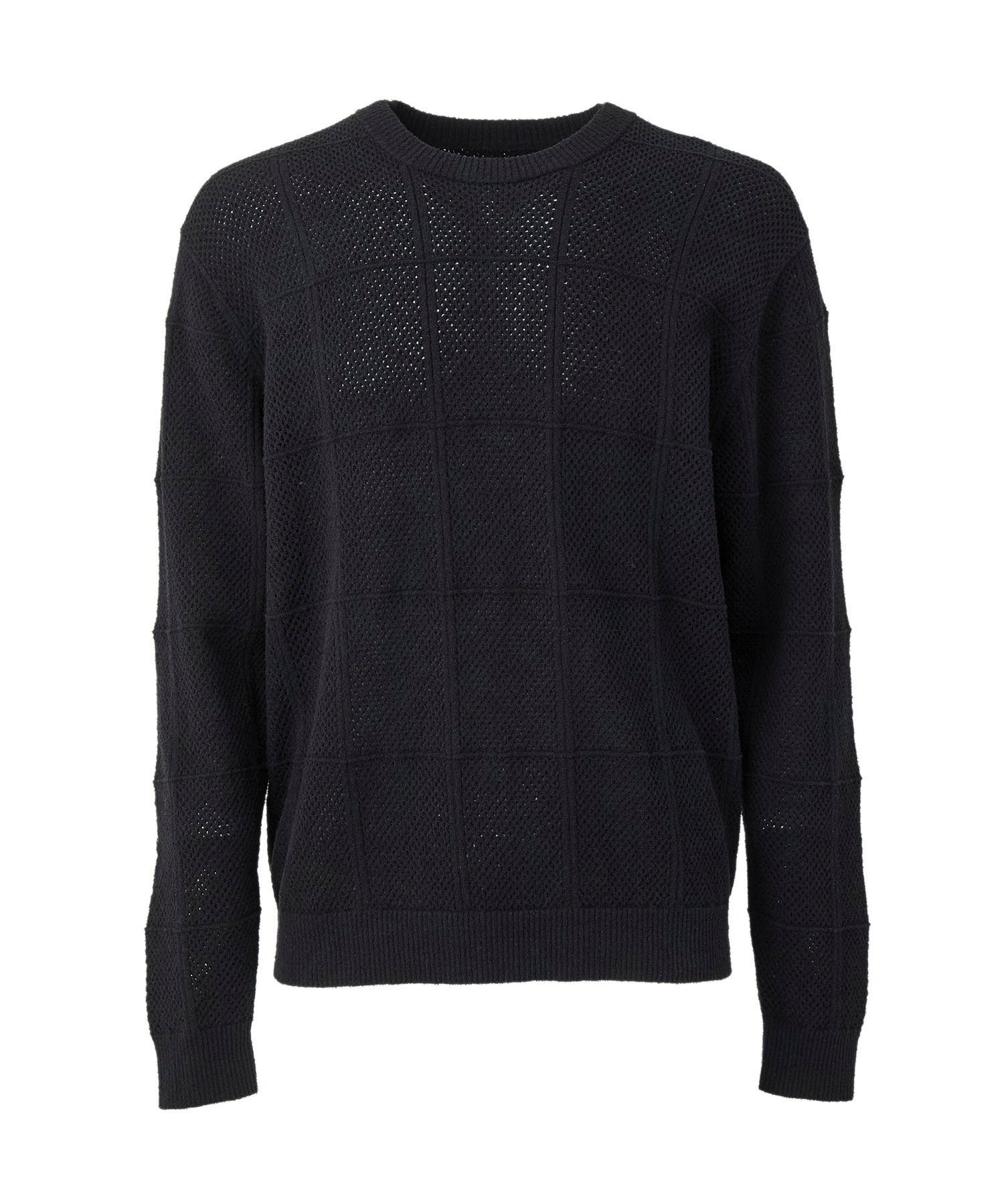 【SALE／50%OFF】JUN&ROPE' 【NOIR】12ゲージメッシュクルーネックセーター ジュンアンドロペ トップス ニット ホワイト ブラック グレー【送料無料】