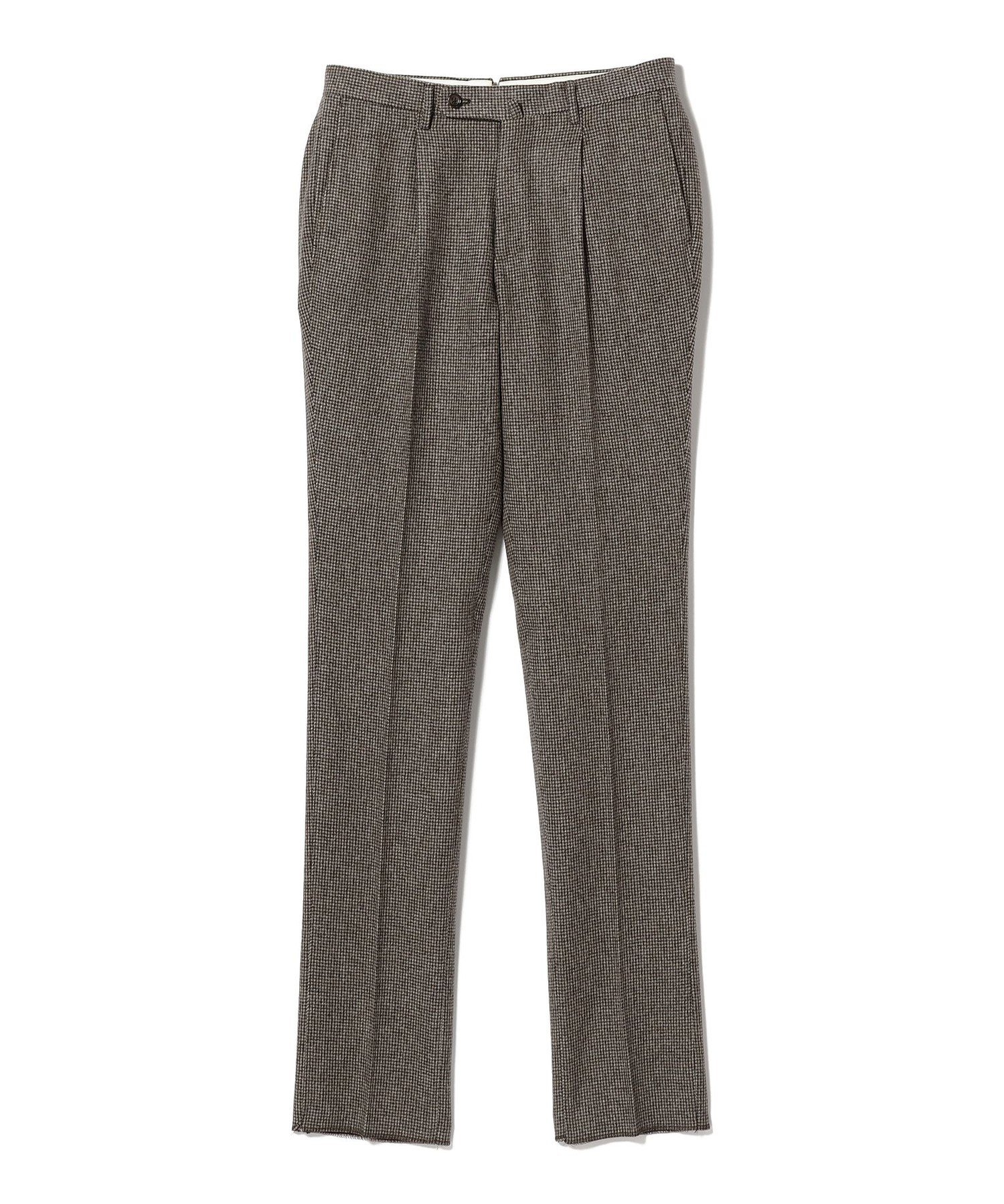 【SALE／30%OFF】Brilla per il gusto LORO PIANA FABRIC ハウンドトゥース 1プリーツ スラックス ビームス アウトレット パンツ その他のパンツ グレー ブラウン【送料無料】