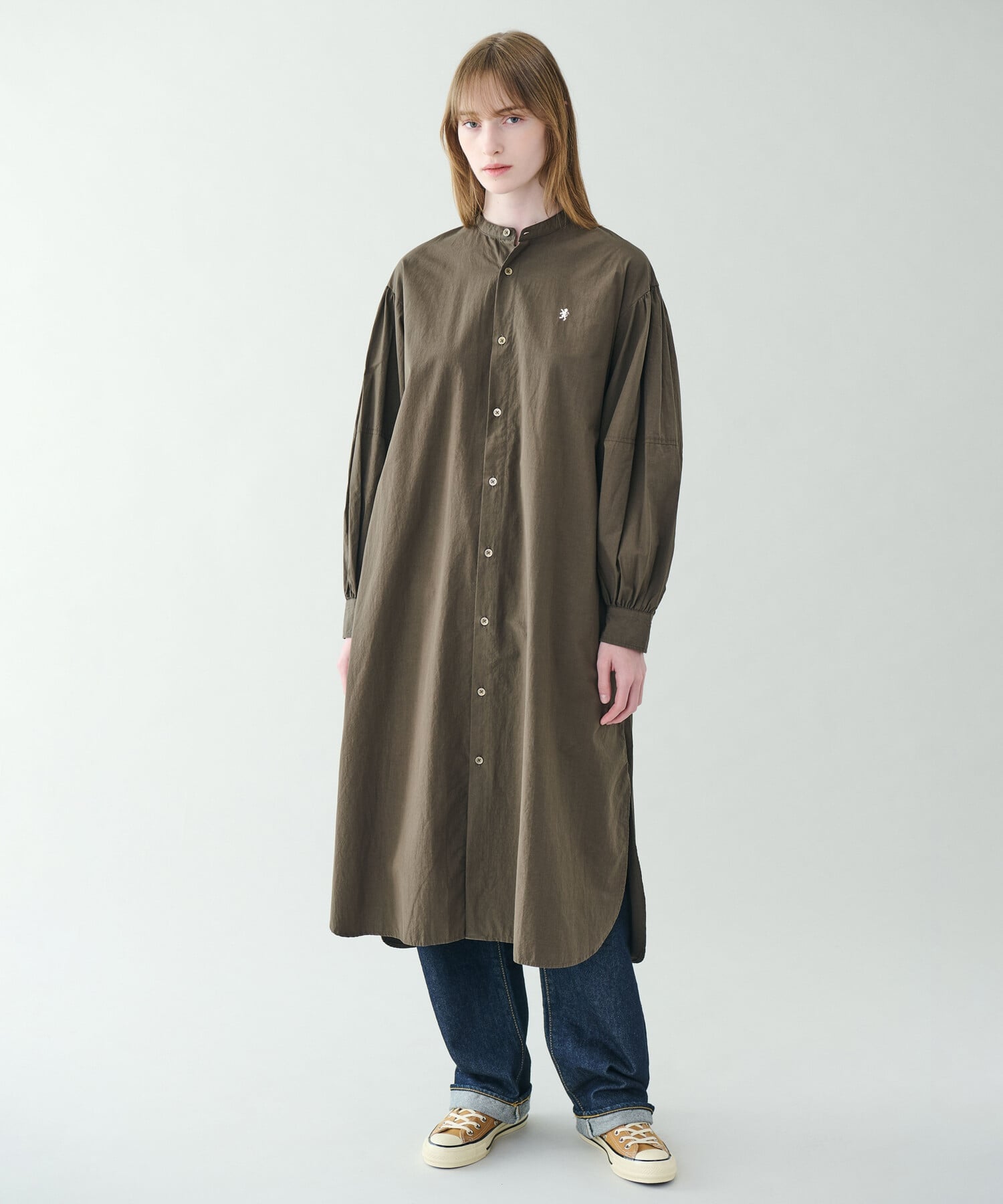 Bshop Gymphlex ｜ タイプライター バンドカラーワンピース WOMEN ビショップ ワンピース・ドレス ワン..