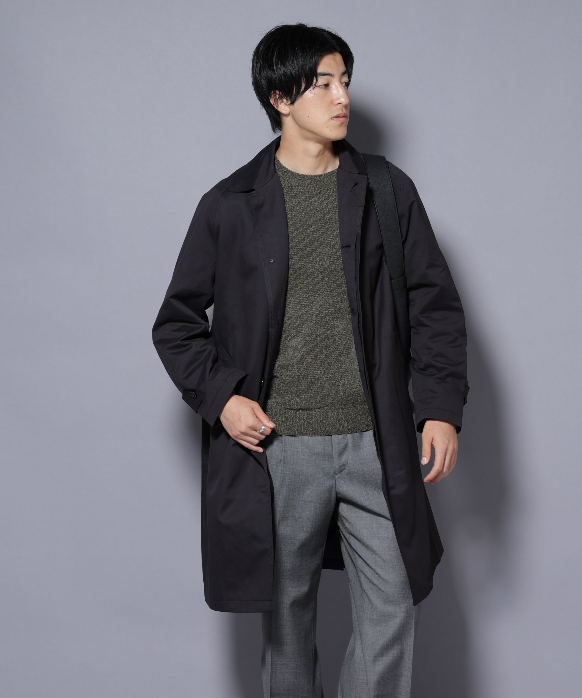 NANO universe 微起毛バルカラーコート ナノユニバース ジャケット・アウター その他のジャケット・アウター ベージュ ブラック ネイビー【送料無料】