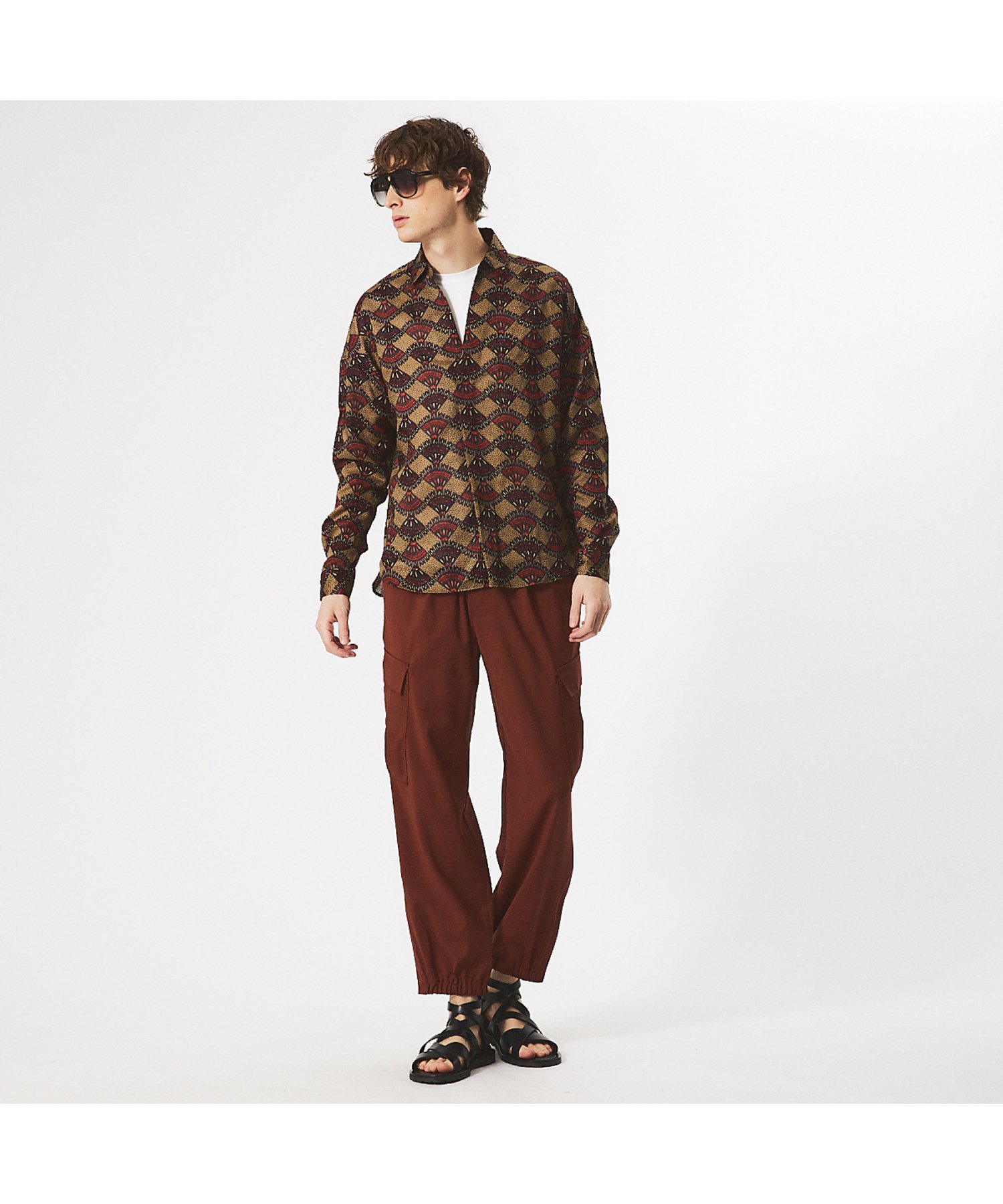 COLONY CLOTHING / バティック プールサイドシャツ デザインワークス トップス シャツ・ブラウス ベージュ