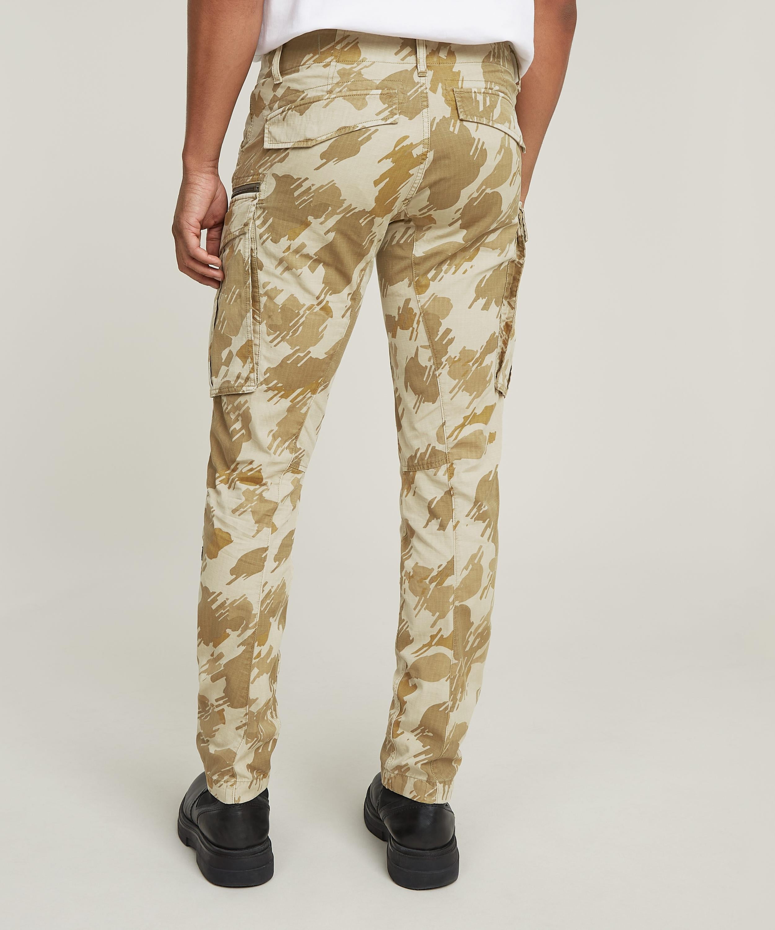 【公式ショップ】ROVIC ZIP 3D REGULAR TAPERED PANTS/立体裁断レギュラーテーパードカーゴパンツ/カモフラ ジースターロゥ パンツ カーゴパンツ ベージュ