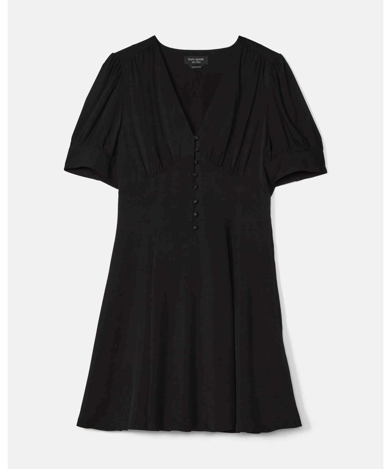 【SALE／50%OFF】kate spade new york フルイド パフ スリーブ ミニ ドレス ケイトスペードニューヨーク ワンピース・ドレス シャツワンピース ブラック【送料無料】