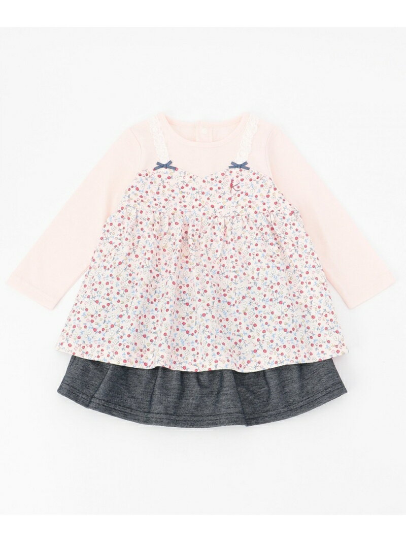 組曲 KIDS 【80-90cm】ピンクベリーチュニックー+ブルマ2点セット クミキョク マタニティウェア・ベビー用品 ロンパース・カバーオール ピンク【送料無料】のサムネイル