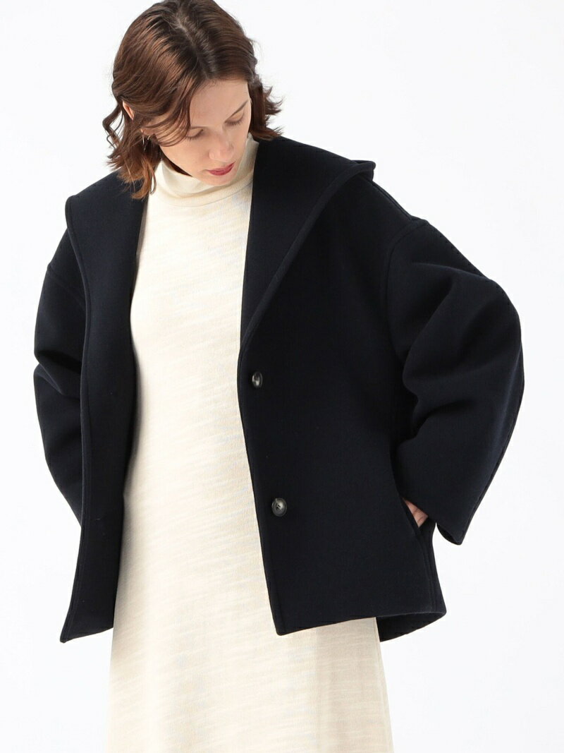 【SALE／40%OFF】DES PRES ウールダブルモッサ フーデッドショートコート トゥモローランド ジャケット・アウター その他のジャケット・アウター【送料無料】のサムネイル