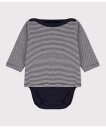 プチバトー ベビー服 男の子 【SALE／20%OFF】PETIT BATEAU ミラレ長袖ボディ プチバトー マタニティウェア・ベビー用品 ロンパース・カバーオール【送料無料】