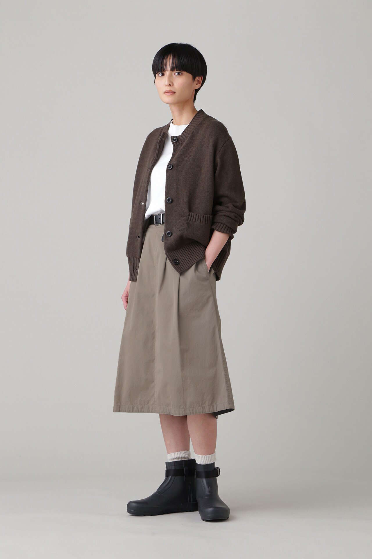 【SALE／30%OFF】MHL. HIGH TWIST COTTON TWILL マーガレット・ハウエル スカート その他のスカート グレー【送料無料】のサムネイル