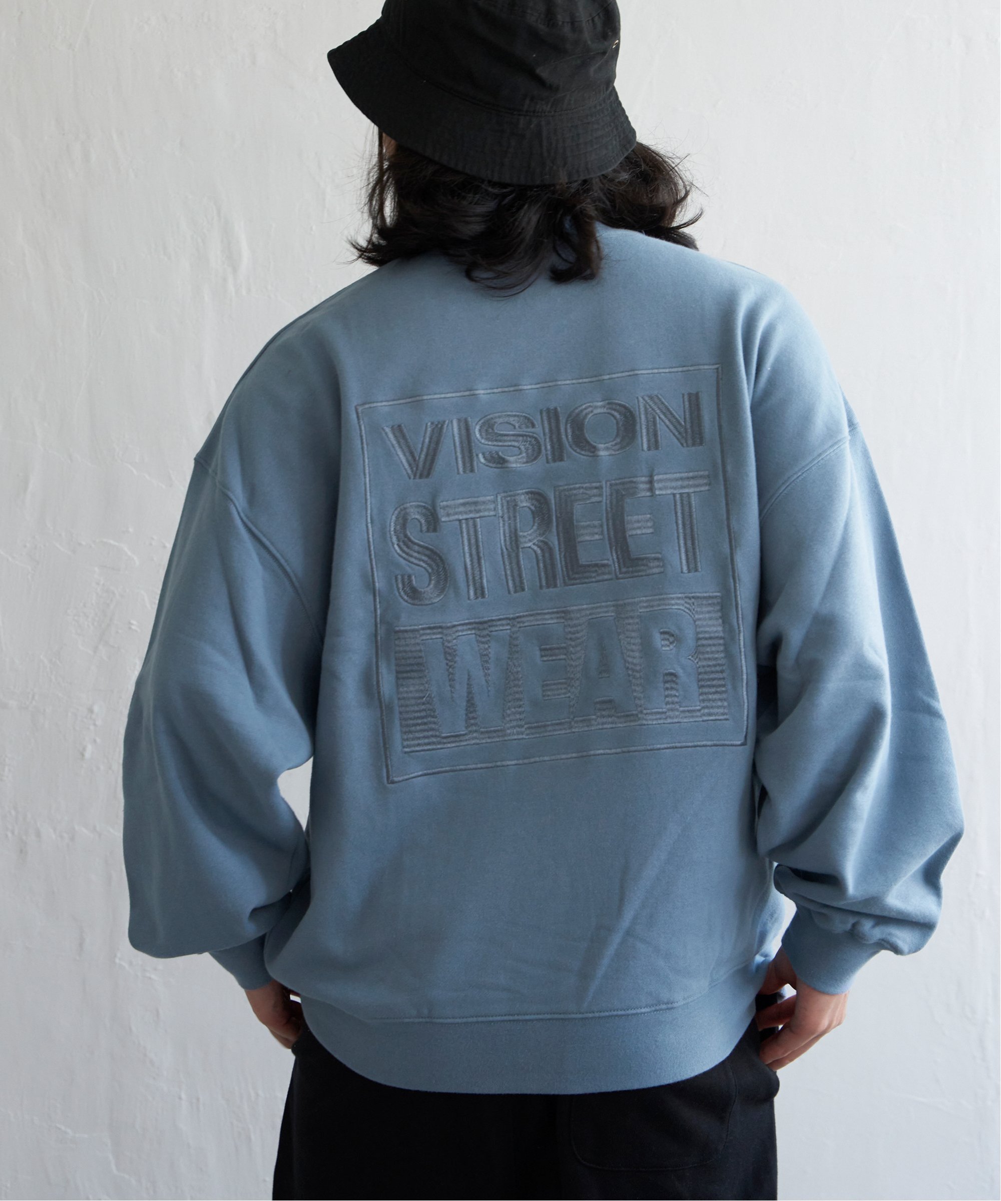 【SALE／20%OFF】VENCE share style VISION STREET WEAR ビジョンストリートウェア マグロゴ刺繍スウェット ヴァンス エクスチェンジ パンツ ジャージ・スウェットパンツ ブルー ホワイト グレー ブラック【送料無料】