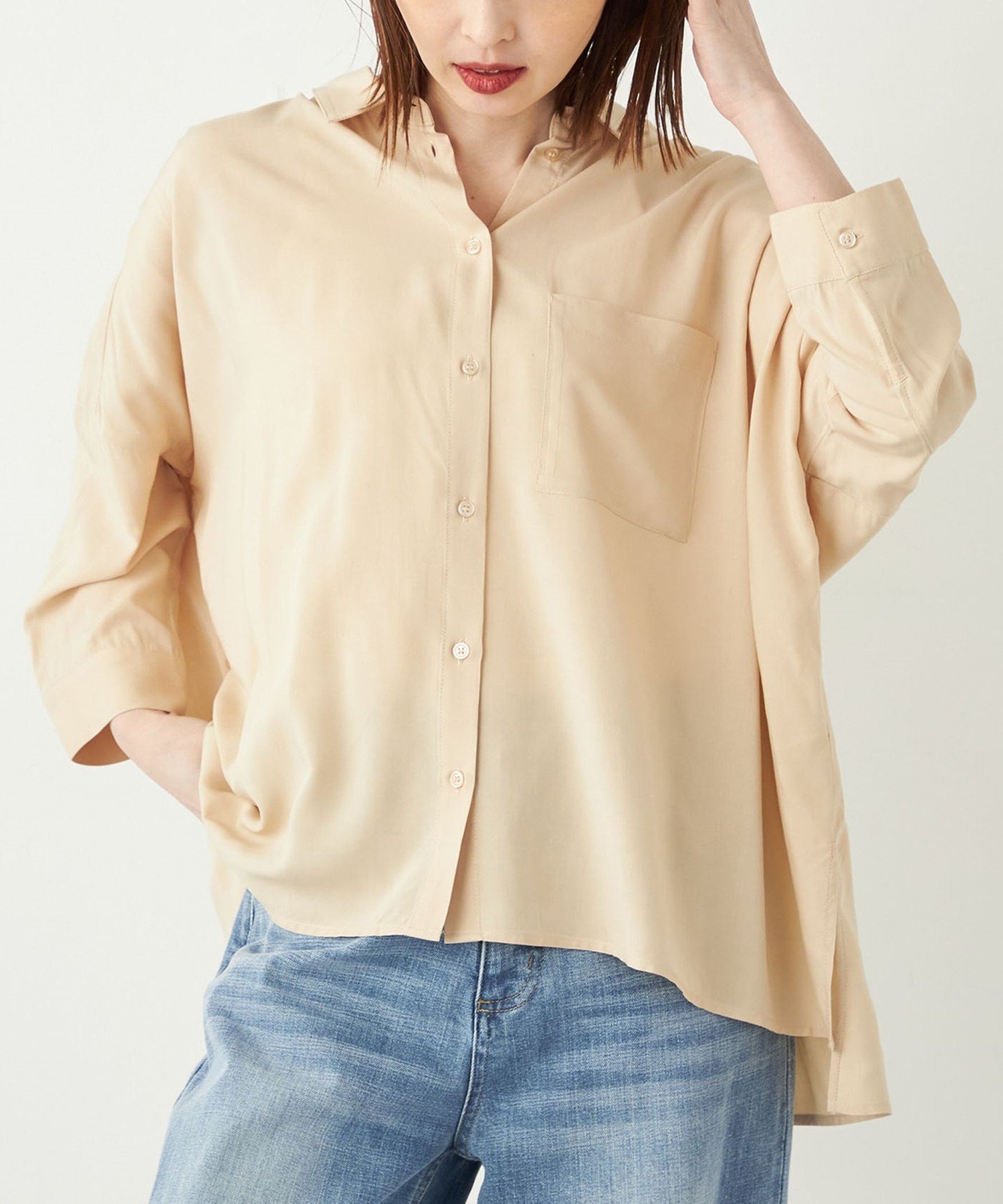 【SALE／60%OFF】SHIPS Colors SHIPS Colors:＜手洗い可能＞ポンチョ シャツ シップス トップス シャツ・ブラウス ベージュ ピンク ブルー