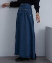 【SALE/50%OFF】MAISON BREEZE MAISON BREEZE/デニム切替えフレアスカート DTK セットアップセブン スカート ロング・マキシスカート グレー【送料無料】