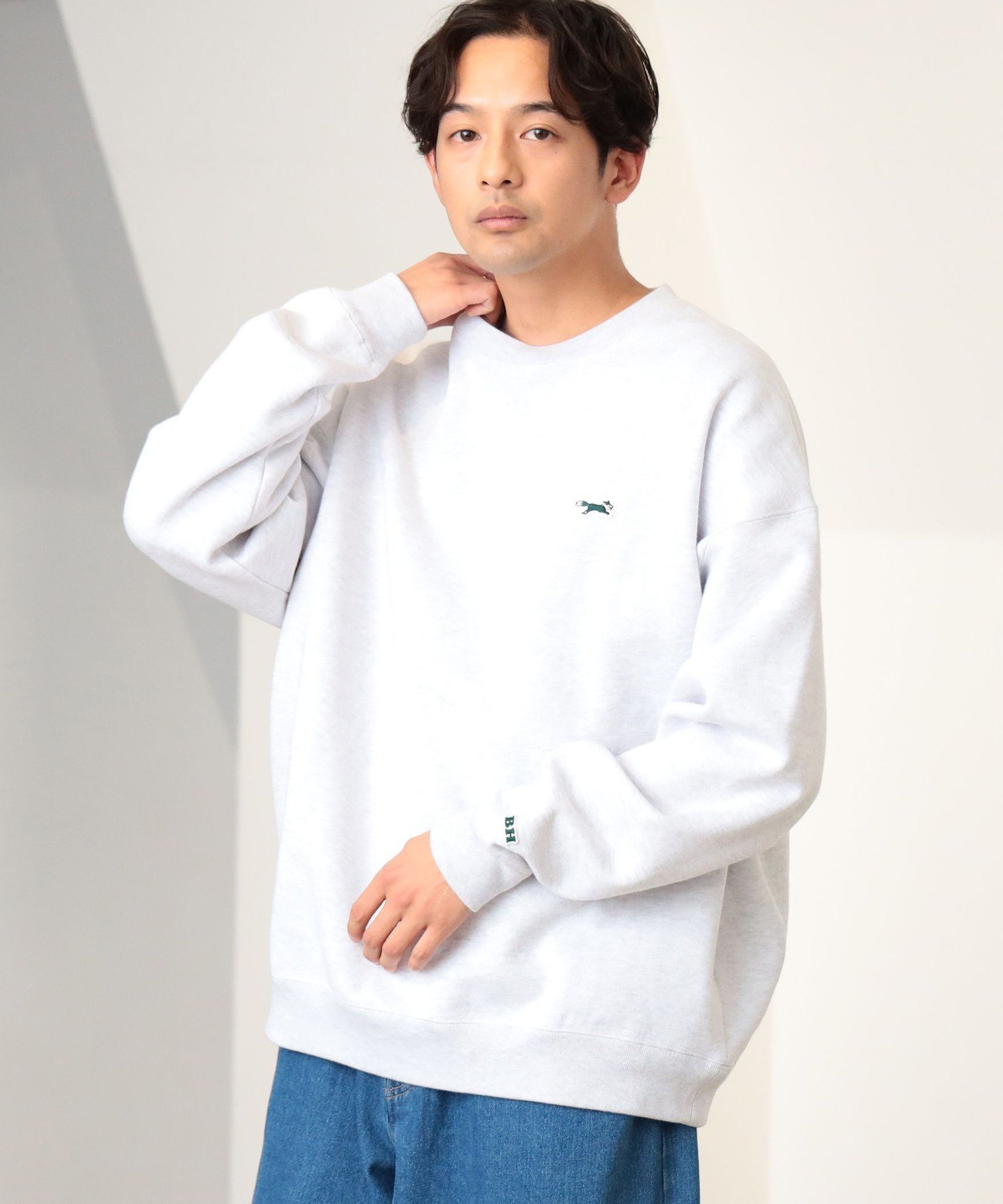 ビームス BEAMS HEART MEN PENNEY'S * BEAMS HEART / FOX スウェット クルー ビームス ハート トップス スウェット・トレーナー グレー ベージュ ネイビー【送料無料】