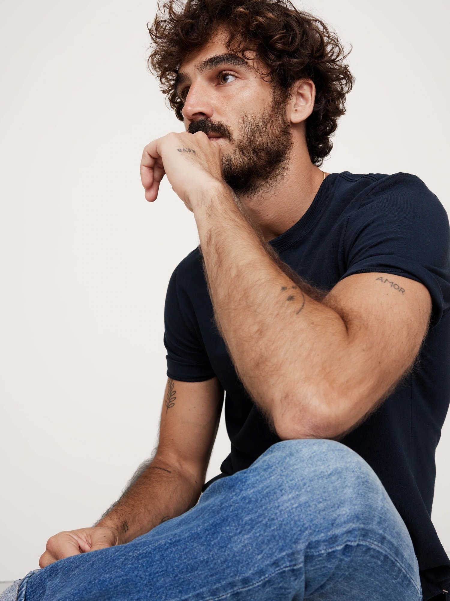 (M)オーセンティック スーピマ Tシャツ バナナ・リパブリック トップス カットソー・Tシャツ グレー ベージュ ホワイト ブラック ネイビー