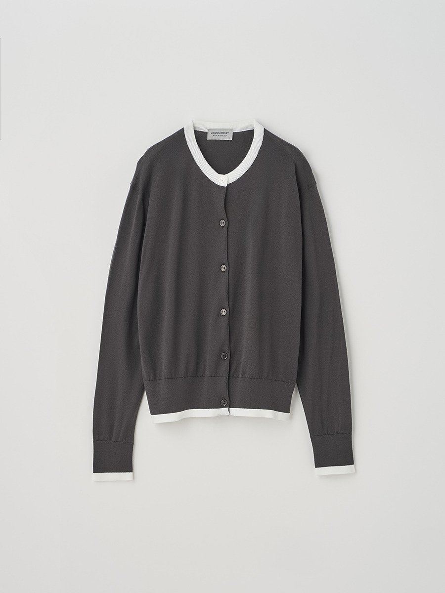 ジョンスメドレー トップス レディース JOHN SMEDLEY Crew neck Bicolour Long sleeved Cardigan ｜ S4683 ｜ 30G ジョンスメドレー トップス ニット【送料無料】