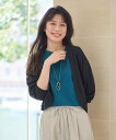 【SALE/20%OFF】any FAM L 【洗濯機可/接触冷感/アンチピリング】シアーニットボレロカーディガン エニィファム トップス カーディガン ブラッ...