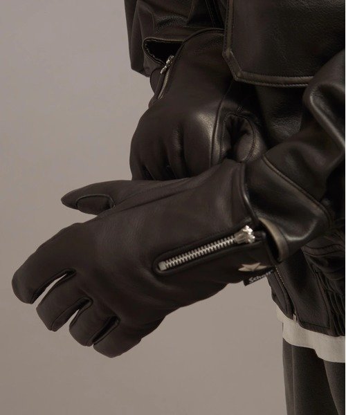 SELECT BRANDS Schott/ショット WINTER ZIP GLOVE ジャックローズ ファッション雑貨 手袋 ブラック【送料無料】