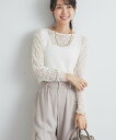 un dix cors 《着回し力抜群・女性らしさを演出》前後2WAYフレア袖レースカットソー アンディコール トップス その他のトップス ホワイト ブラック【送料無料】