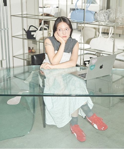 LUKU nari 花ジャガードキャミワンピース ナルミヤオンライン ワンピース・ドレス ワンピース ホワイト