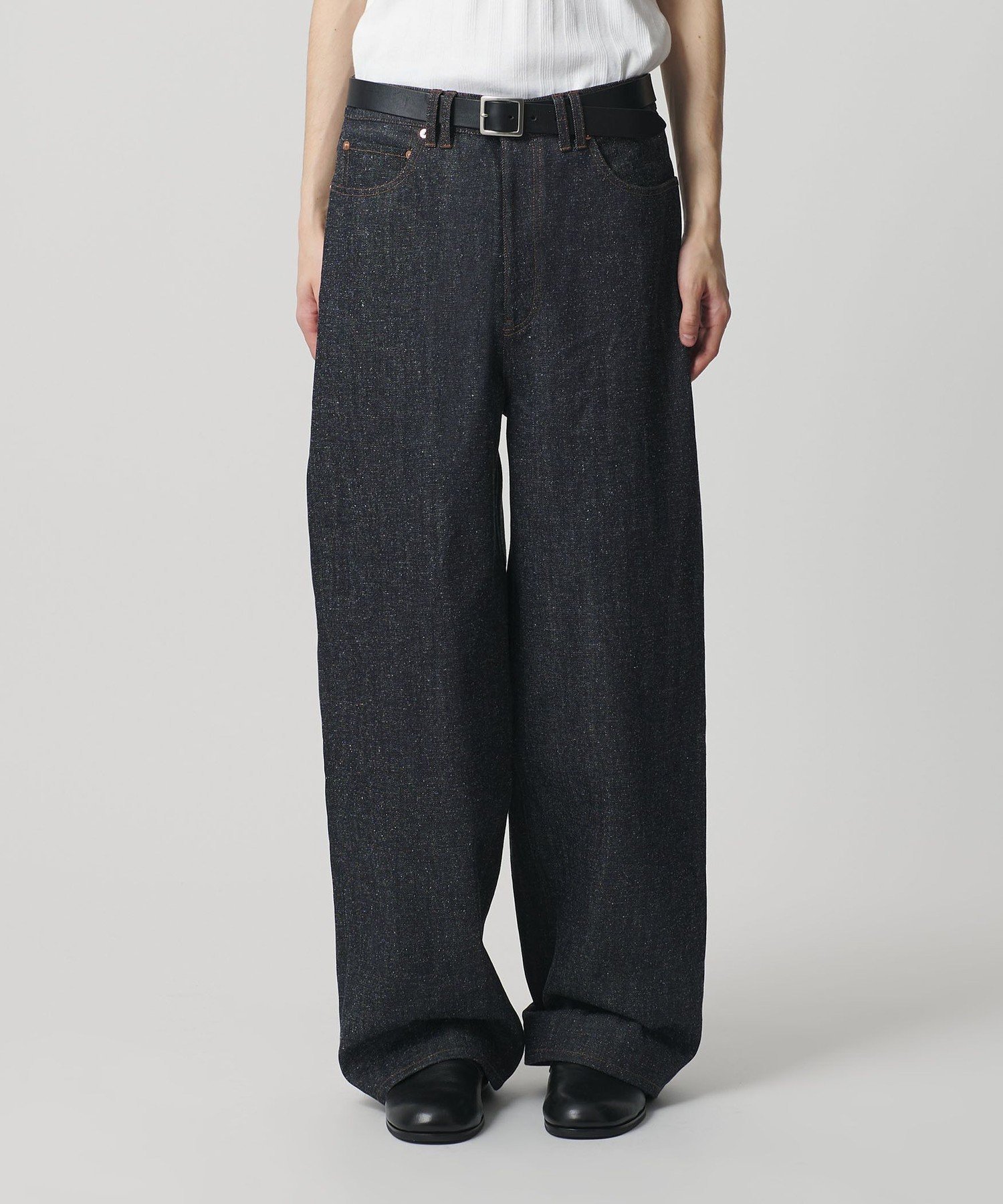 【SALE／19%OFF】monkey time BEAUTY&YOUTH UNITED ARROWS リジッド ネップ デニム バギー パンツ ビューティー＆ユース　ユナイテッドアローズ パンツ その他のパンツ ネイビー【送料無料】