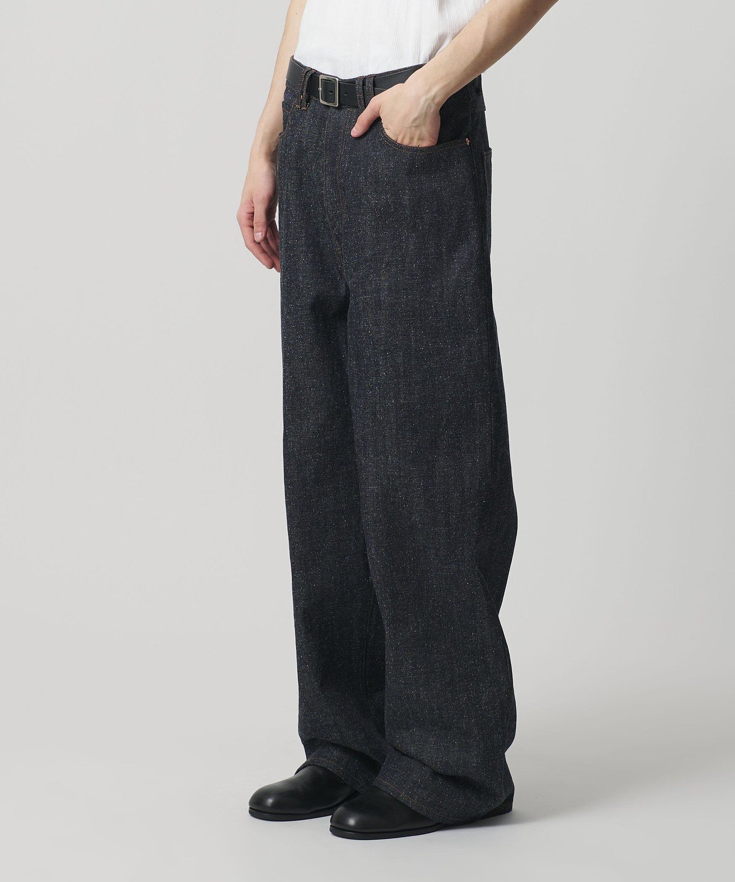 【SALE／19%OFF】monkey time BEAUTY&YOUTH UNITED ARROWS リジッド ネップ デニム バギー パンツ ビューティー＆ユース　ユナイテッドアローズ パンツ その他のパンツ ネイビー【送料無料】