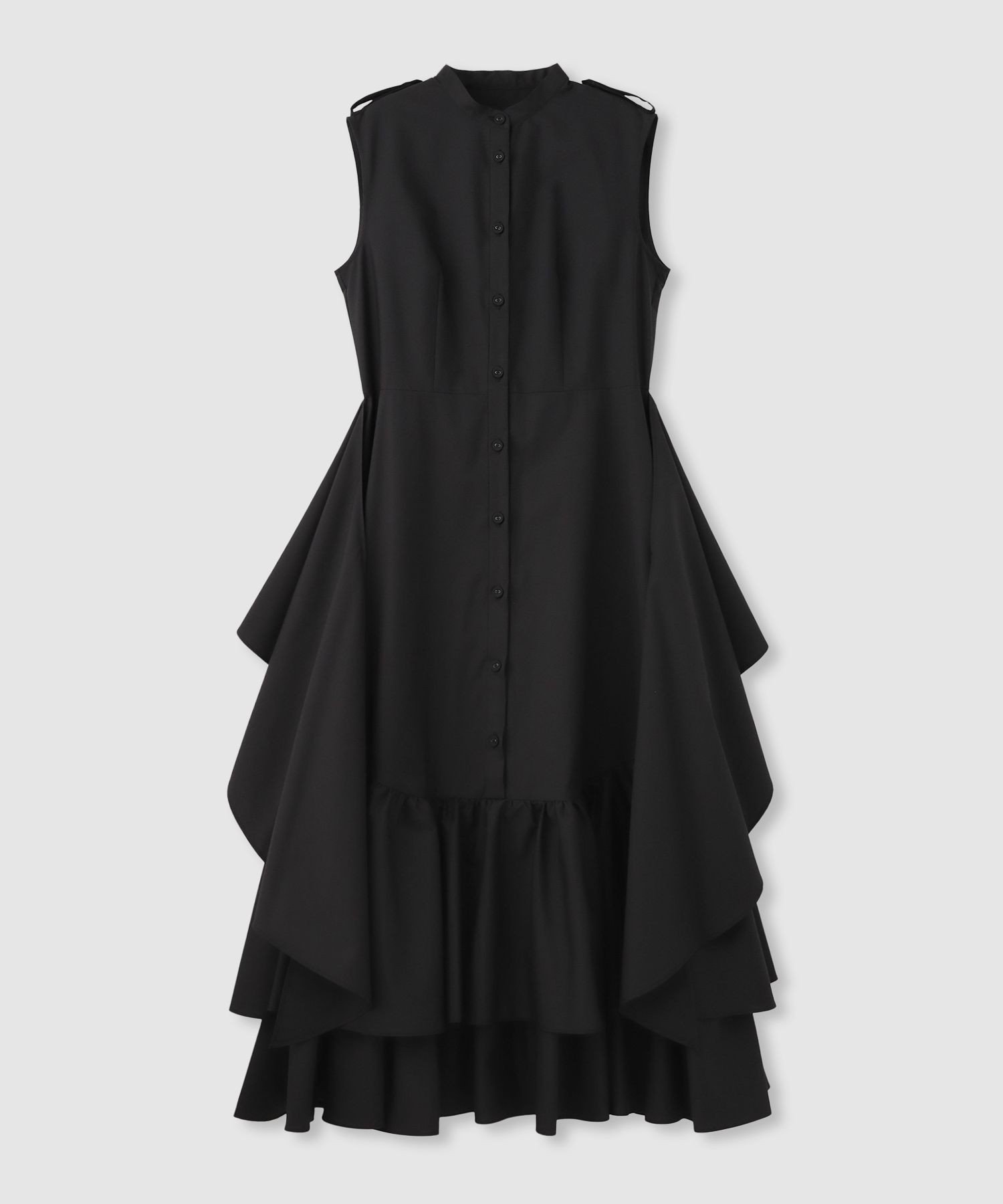 LOULOU WILLOUGHBY 【LOULOU WILLOUGHBY】レイヤードレープワンピース アルアバイル ワンピース・ドレス その他のワンピース・ドレス ブラック ブラウン ホワイト