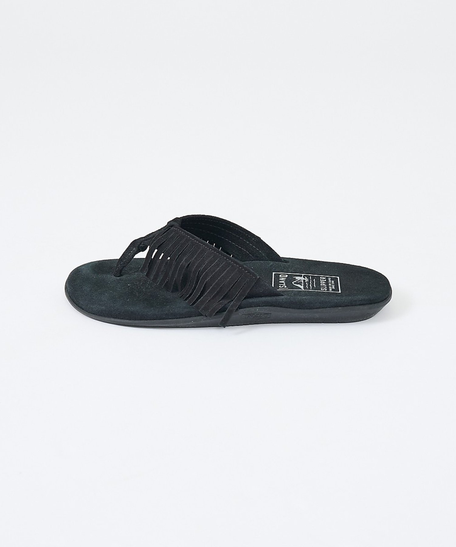 DESIGNWORKS 【ISLAND SLIPPER / アイランドスリッパ】別注フリンジ トングサン デザインワークス シューズ・靴 サンダル ブラック【送料無料】