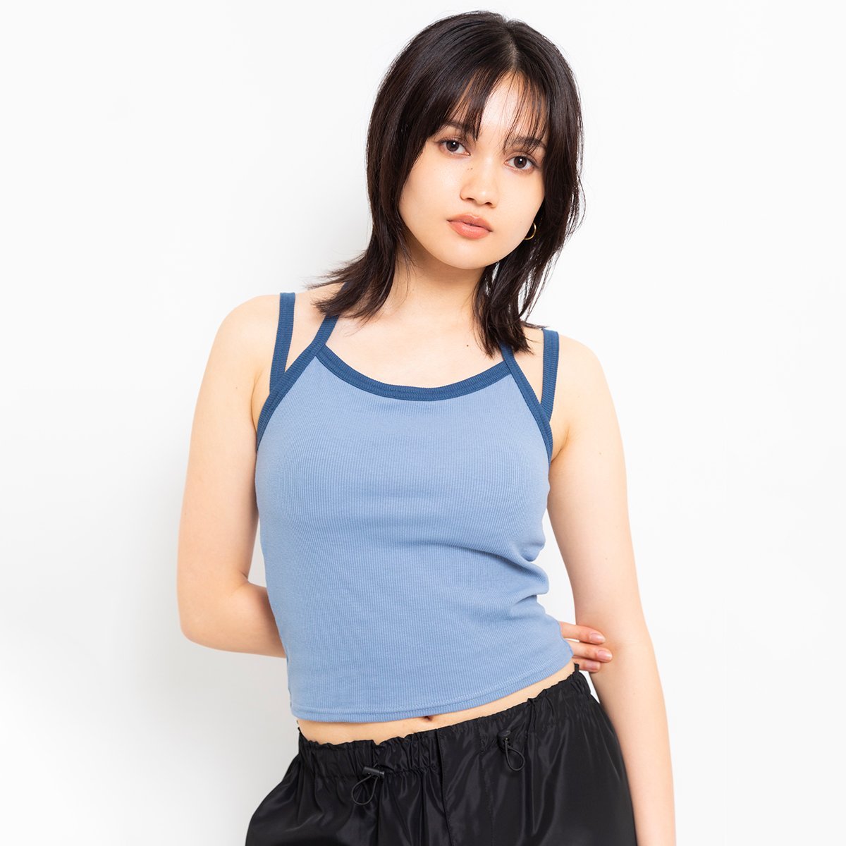 atmos pink atmos pink Halter neck camisole BLUE アトモス トップス ノースリーブ・タンクトップ ブルー【送料無料】