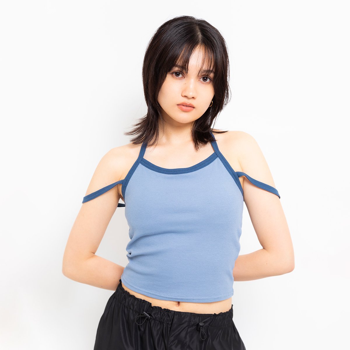 atmos pink atmos pink Halter neck camisole BLUE アトモス トップス ノースリーブ・タンクトップ ブルー