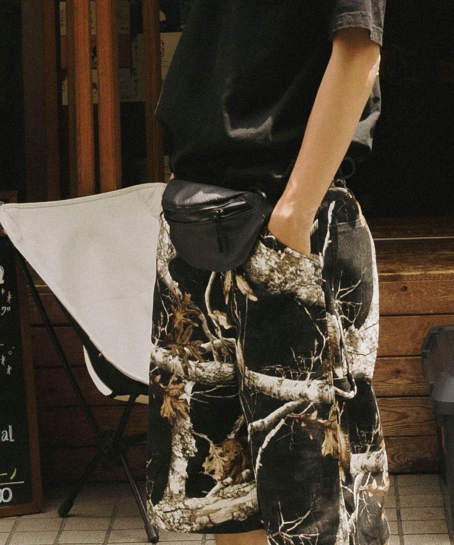 BUYERS SELECT 『別注』BAGJACK×URBS LEATHER HIP BAG ユーアールビーエス バッグ ボディバッグ・ウエストポーチ ブラック