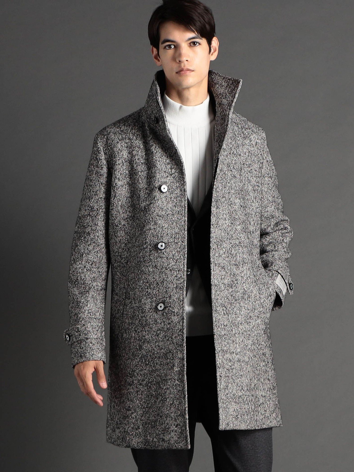 【SALE/50%OFF】MONSIEUR NICOLE BEL&CO ブークレージャージ スタンドカラーコート ニコル ジャケット・アウター その他のジャケッ...