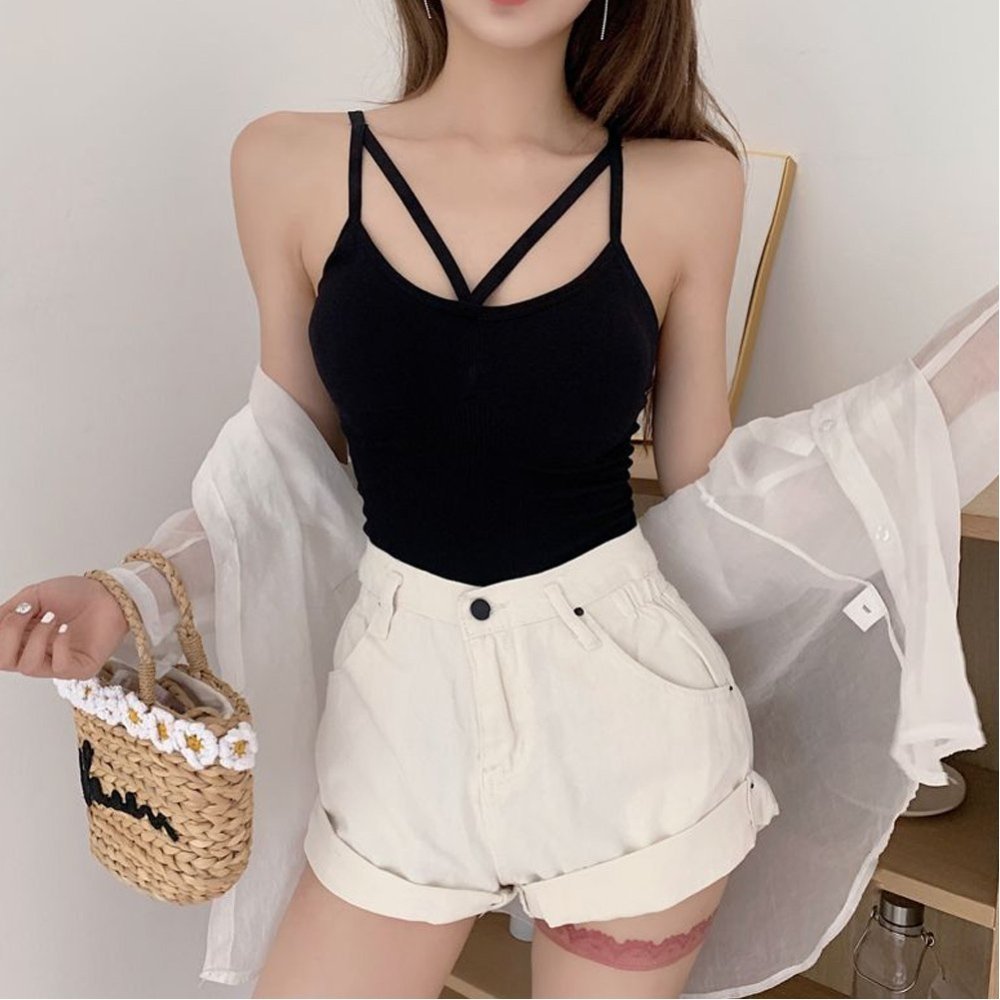 【SALE/48%OFF】Aimoon キャミソール インナー レディース ミニミニストア トップス キャミソール ブラウン グリーン ホワイト ブラック