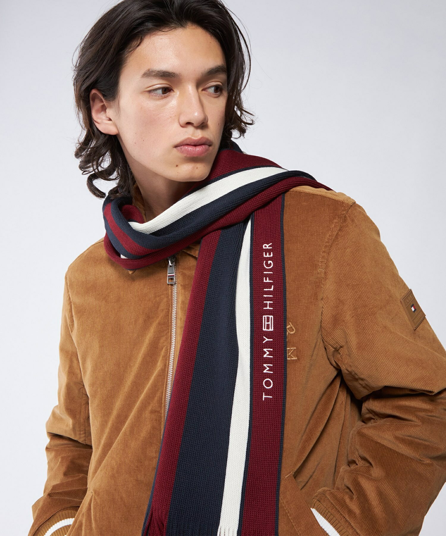 トミーヒルフィガー マフラー メンズ 【SALE／40%OFF】TOMMY HILFIGER (M)TOMMY HILFIGER(トミーヒルフィガー) コーポレートラシェルストール トミーヒルフィガー ファッション雑貨 マフラー・ストール・ネックウォーマー【送料無料】