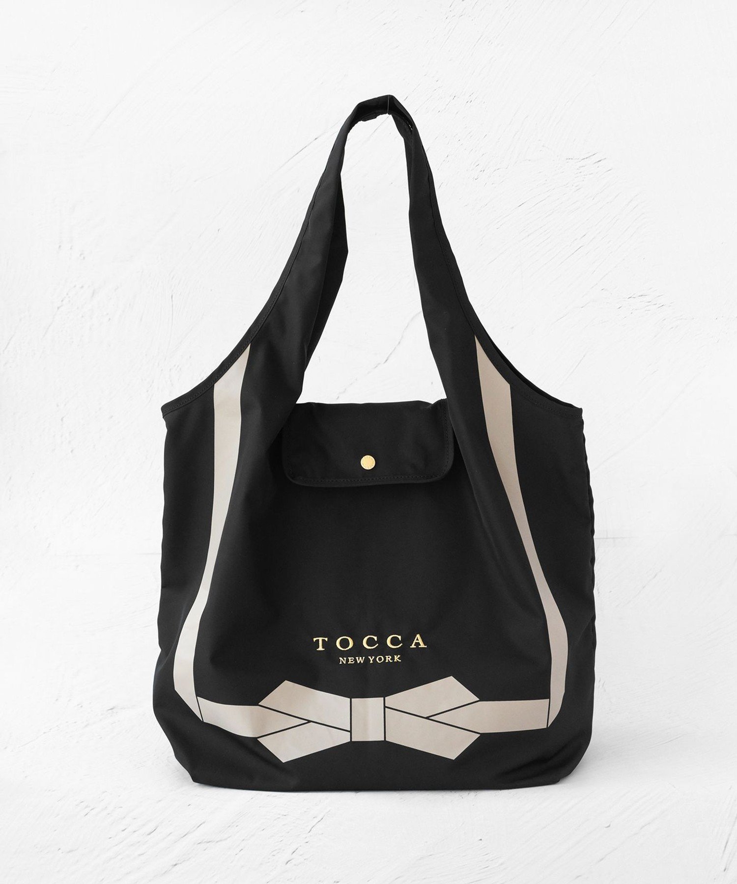 TOCCA 【撥水】TOCCA RIBBON ECOBAG エコバッグ トッカ バッグ エコバッグ・サブバッグ ピンク ブラック ベージュ ブルー【送料無料】