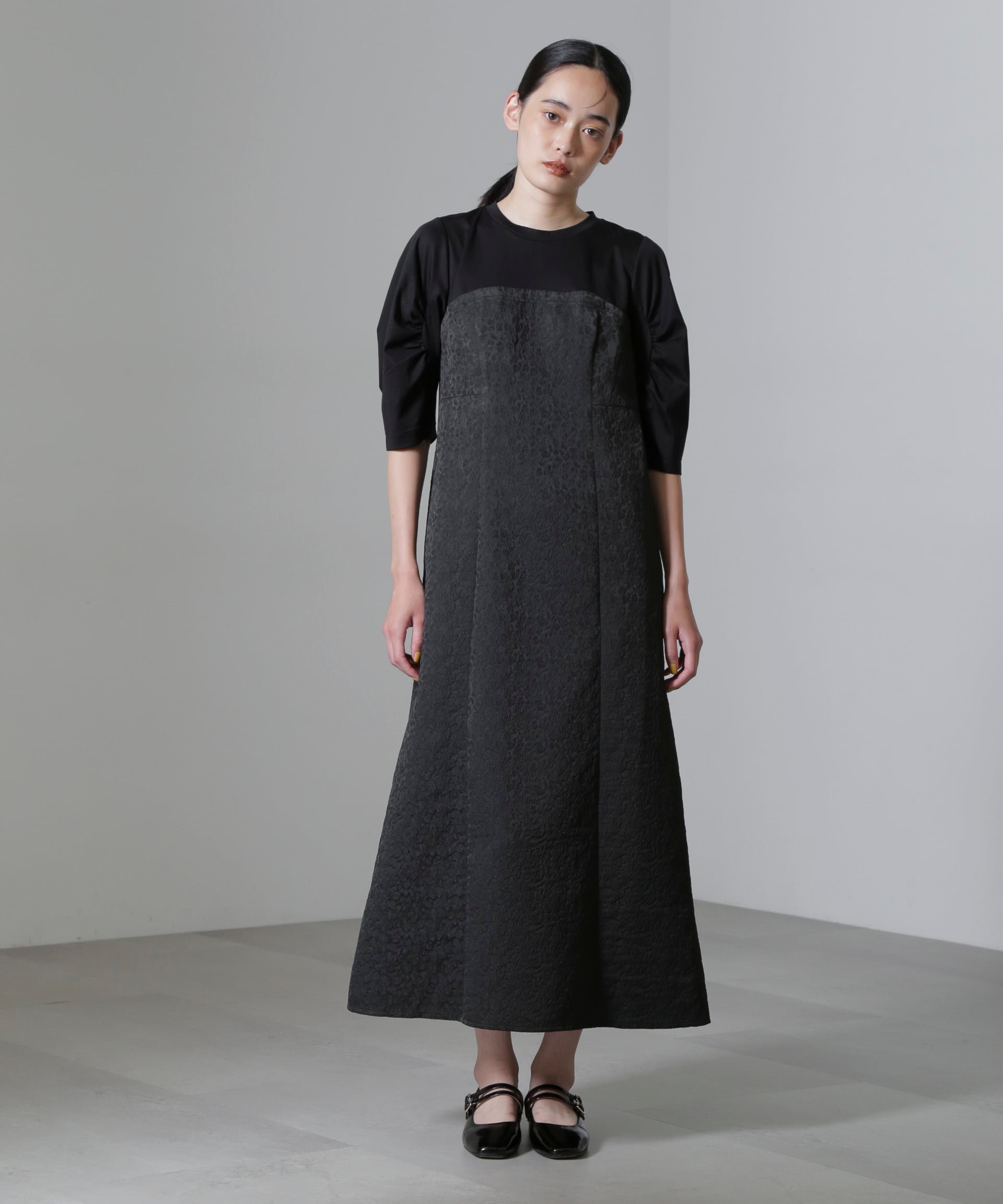 【SALE／55%OFF】NANO universe ビスチェコンビフクレジャガードワンピース ナノユニバース ワンピース・ドレス ワンピース ブラック ベージュ【送料無料】 stylife-14662594 Rakuten Fashion サンプル画像3