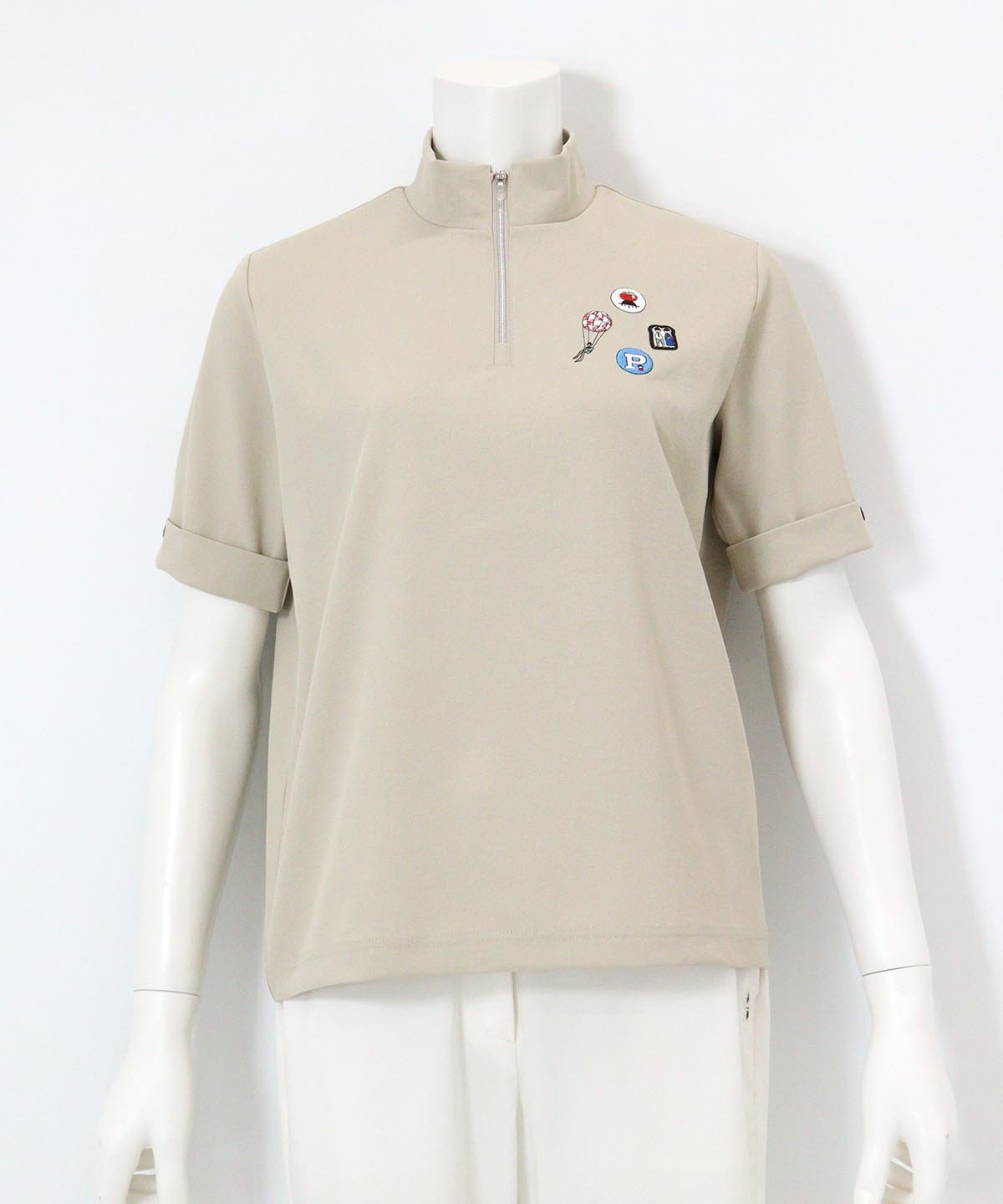 ハーフジップUVプルオーバー ピッコーネクラブ トップス カットソー・Tシャツ ホワイト ブラック ベージュ