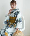 utatane utatane セパレート 二部式浴衣3点セット 水色に山吹色の疋田梅 ウタタネ 着物・浴衣・和装小物 浴衣 ブルー【送料無料】